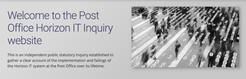 Post Office Horizon IT inquiry banner